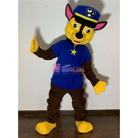 Blue Paw Patrol Chase Mascot Adult Cartoon Costume
