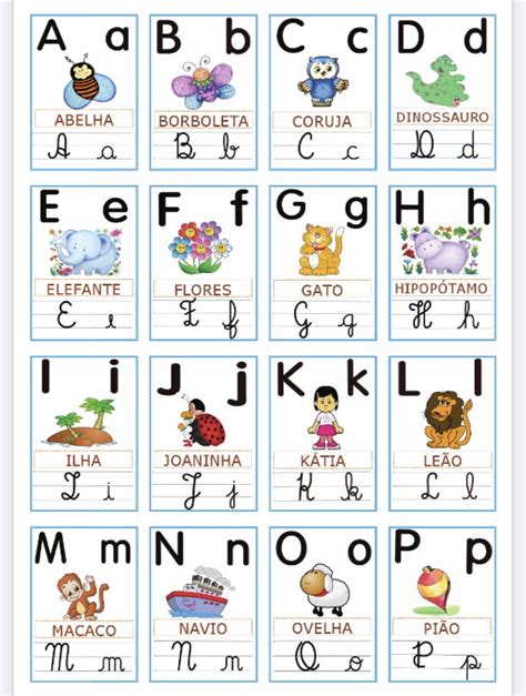 Atividades Lúdicas Infantis Mini Alfabeto para colar no caderno
