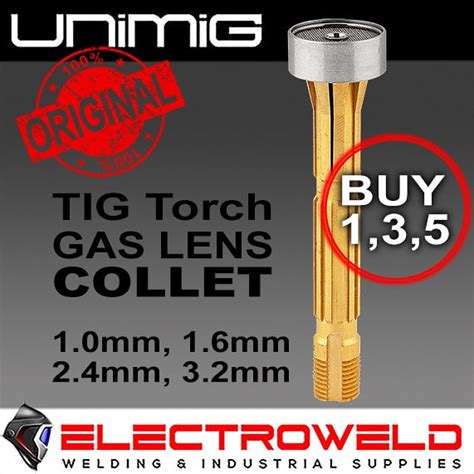X Unimig T T W T Tig Torch Gas Lens Collet Body