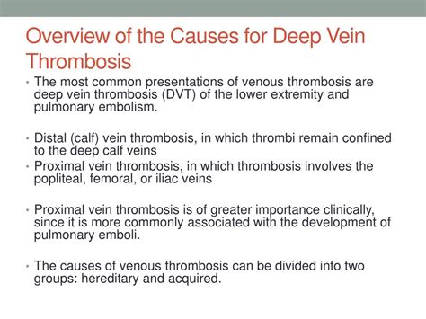 Ppt Deep Vein Thrombosis Powerpoint Presentation Free Download Id