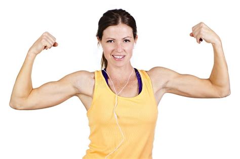 Serious Woman Flexing Muscles Hoodoo Wallpaper