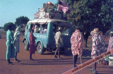 Heavily Loaded Taxi Brousse Madagascar Library