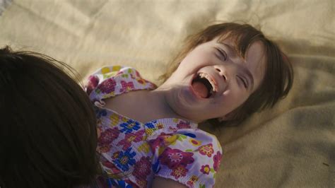 Close Up Of Mother Special Needs Daughter Stock Footage Sbv