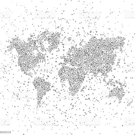 Dotted World Map Stock Illustration Download Image Now Hemisphere