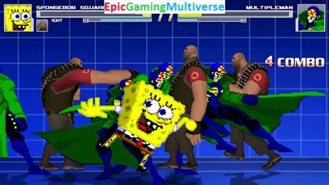 Multiple Man Vs Team Fortress 2 Characters The Heavies And Spongebob