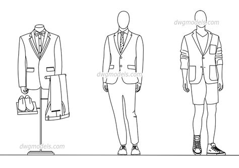 Mannequins Cad Block Clothing Download Autocad Drawings For Your Shop