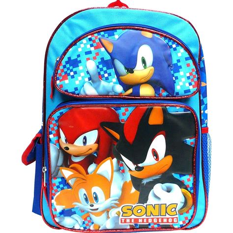 Licensed Sonic The Hedgehog Large Full Size 16 Backpack Walmart