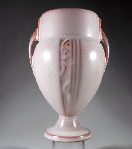 Roseville Moderne Tan 1936 Vintage Art Deco Pottery Vase 787 6 Ebay
