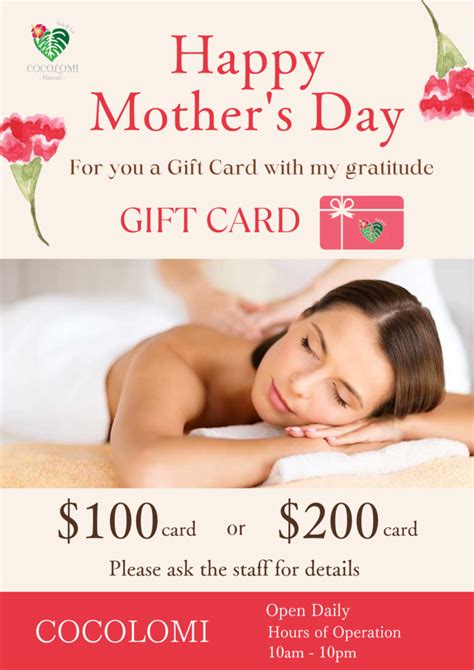 mother s day t cards cocolomi massage