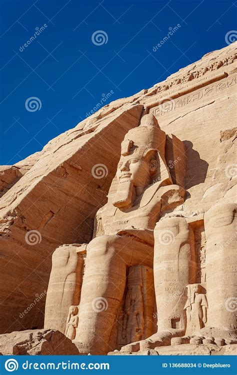 Statue Of Ramesses Ii In Abu Simbel Temple Stock Image Cartoondealer