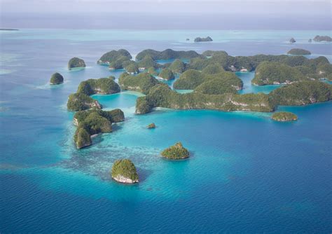 Palau Aerial View Of Islands In The Palau Archipelago Office Of The