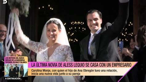 Carolina Monje ex de Aless Lequio se casa con Álex Laporta qué