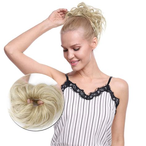 S Noilite Updo Messy Bun Hair Extensions Synthetic Wavy Scrunchie