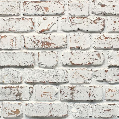 White Rustic Brick Wallpaper Wallpaper And Borders The Mural Store