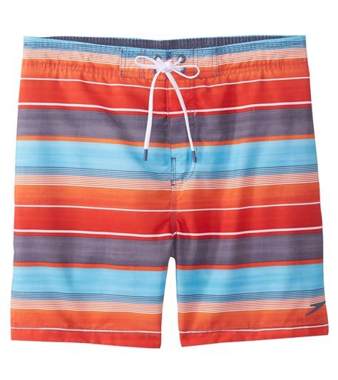 Speedo Mens Time Off Stripe 18 E Board Short At Free