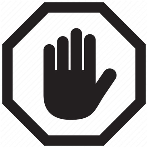 Stop Sign Hand Symbol