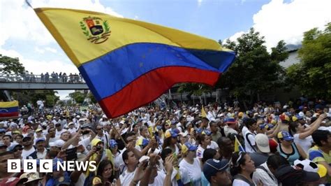 Venezuela Protests Large Anti Maduro March Held In Caracas Bbc News