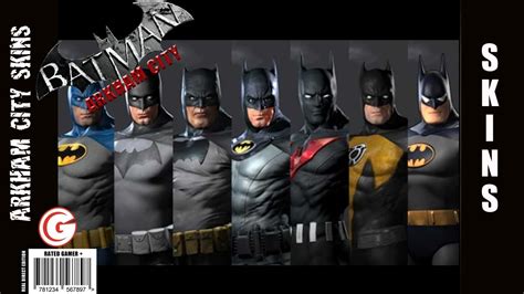 · 1970s batsuit skin · year one batman skin · the dark knight returns skin · earth one batman skin · batman beyond batman skin · animated batman skin · sinestro corps batman skin. Batman Arkham City - Skins and Suits - YouTube