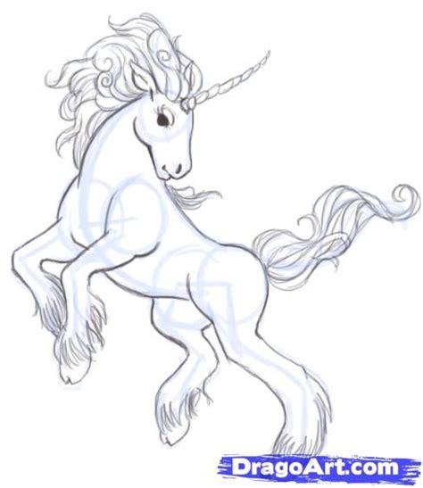 Easy To Draw Anime Unicorn Horses How To Draw Unicorns Step 8