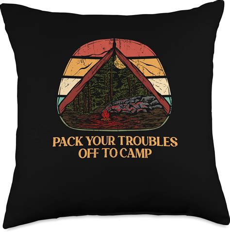 Amazon Com Inspirational Camper Vacation Hiking Campsite Pack Your Troubles Motivational Quote