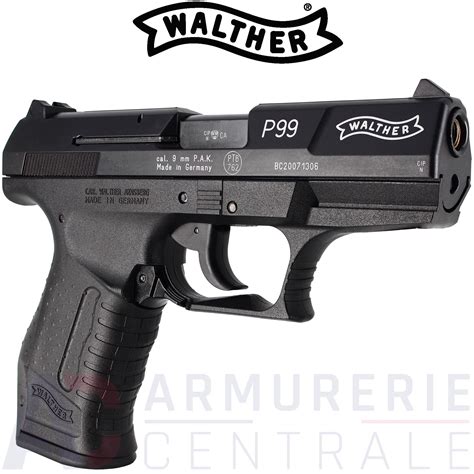 Pistolet Dalarme Walther P99 9mm Pak Armurerie Centrale