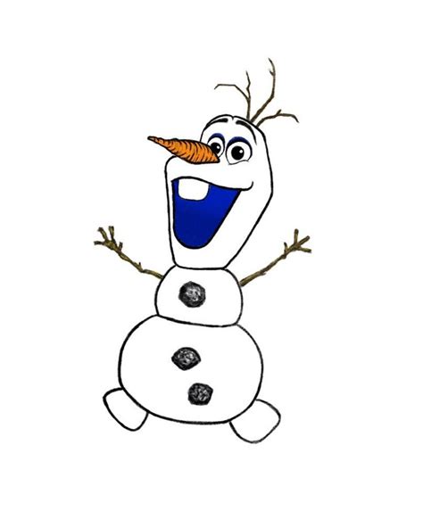 How To Draw Olaf From Frozen Olaf Drawing Draw Olaf E