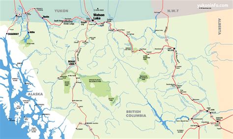 Southern Yukon And Northern British Columbia Map