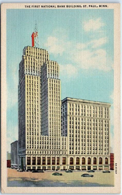 Postcard The First National Bank Building St Paul Minnesota Usa