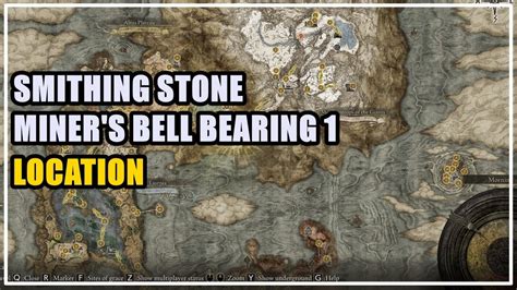 Smithing Stone Miners Bell Bearing 1 Location Elden Ring Youtube