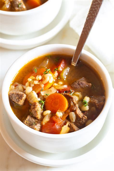Always a favorite, barley soup is a warming, soothing dish. Classic Beef Barley Soup Recipe - A Spicy Perspective