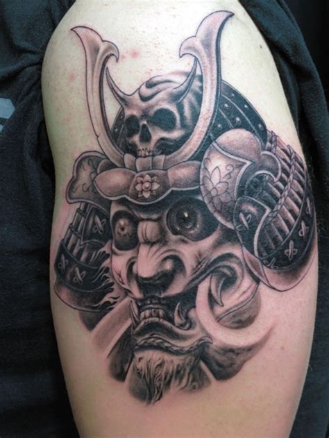 One of the best samurai tattoos you can get is a standing samurai without a helmet who grieves the loss and wish to overcome the pain. Samurai Mask Tattoos Designs, Ideas and Meaning | Tattoos ...