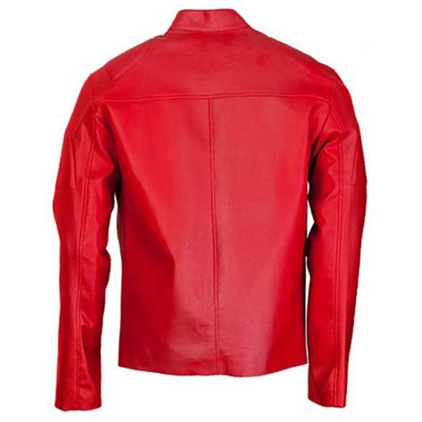Buy Men’s Red Leather Cafe Racer Jacket