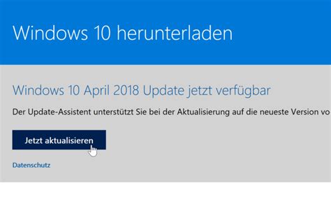Anleitung April 2018 Update Für Windows 10 Herunterladen Und