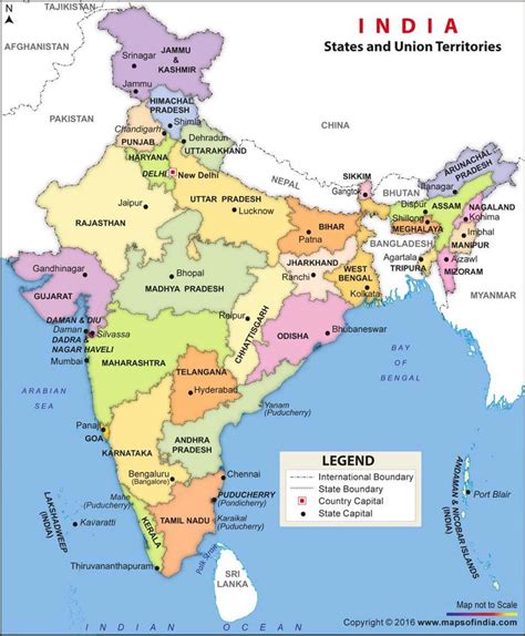 Mapa Politico Da India
