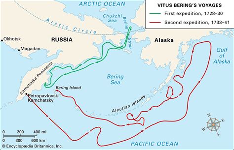Bering Strait Land Bridge Map Definition And Distances Britannica