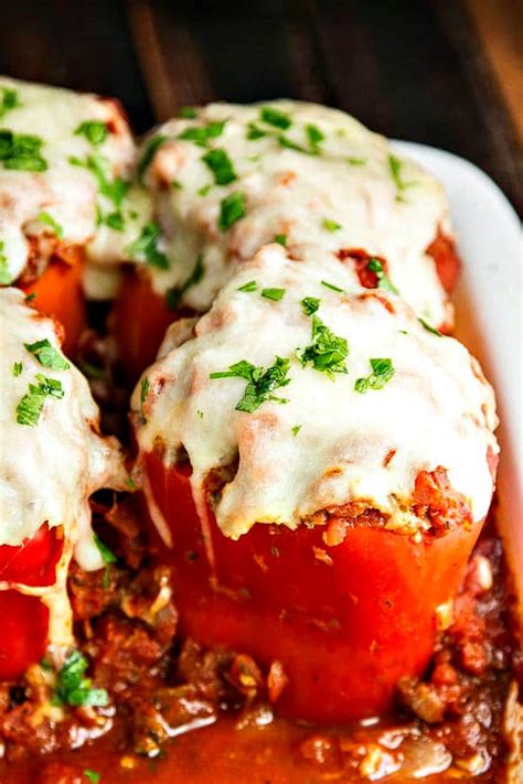 Best 21 Ground Beef Stuffed Bell Peppers Best Recipes Ideas And