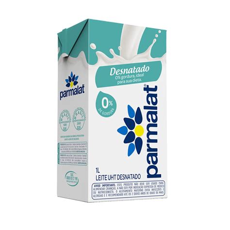 Leite Longa Vida Desnatado Parmalat 1 Litro Mambo Supermercado São