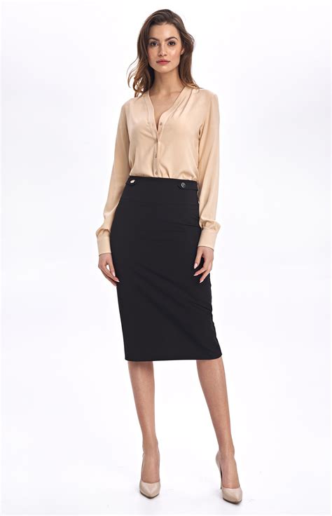 Office Black Pencil Skirt Colett Csp14n Idresstocode Online Boutique