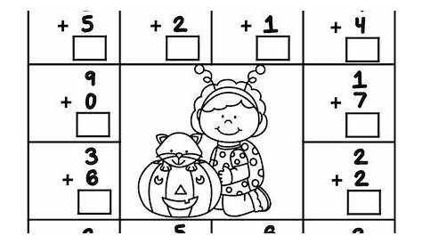 halloween addition worksheets