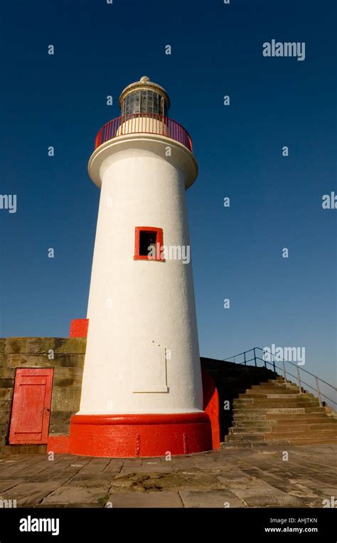 West Pier Lighthouse Whitehaven Cumbria England Stock Photo Alamy
