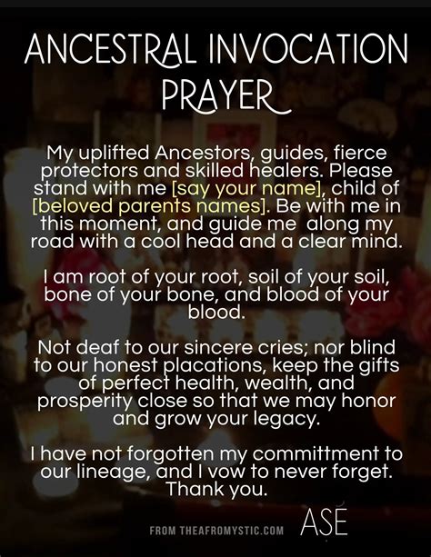 African Prayer To Ancestors Churchgistscom