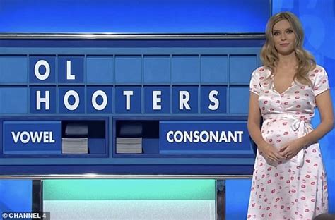 pregnant rachel riley stifles a giggle on countdown as a contestant spells out a rude word
