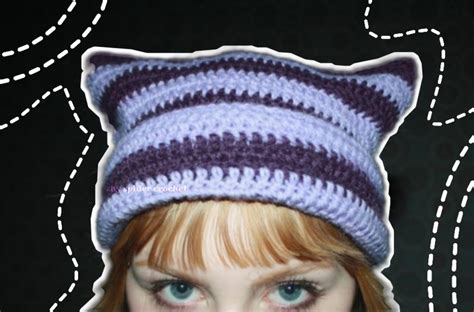 Crochet Cat Beanie Pattern F