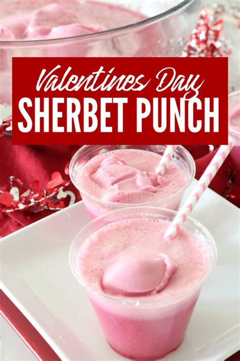 Pink Sherbet Punch Recipe Made With Sprite Perfect For Valentines Day