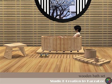 Wooden Bath Set At Studio K Creation Sims 4 Updates