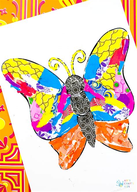 Arty Crafty Kids Art Butterly Paper Collage A Simple Activity