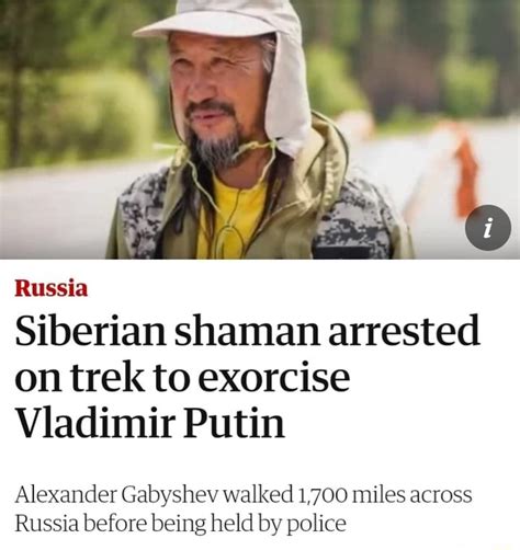Russia Siberian Shaman Arrested On Trek To Exorcise Vladimir Putin