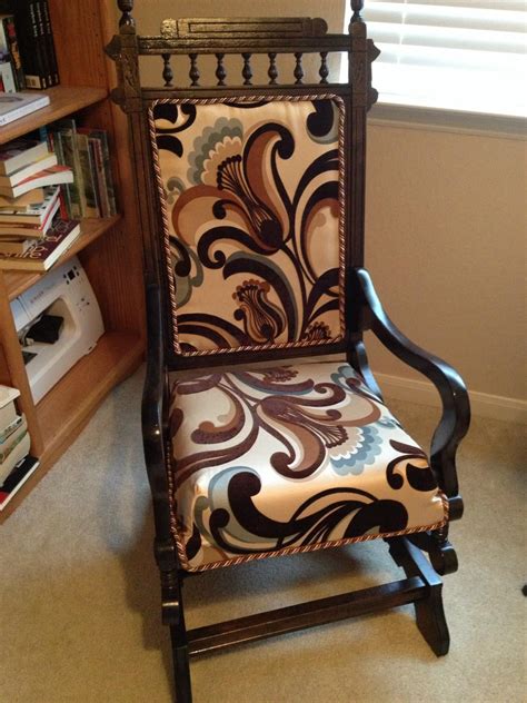 On today's live show we will start reupholstering a wingback chair. After - Eastlake Platform Rocker | Rocker chairs ...