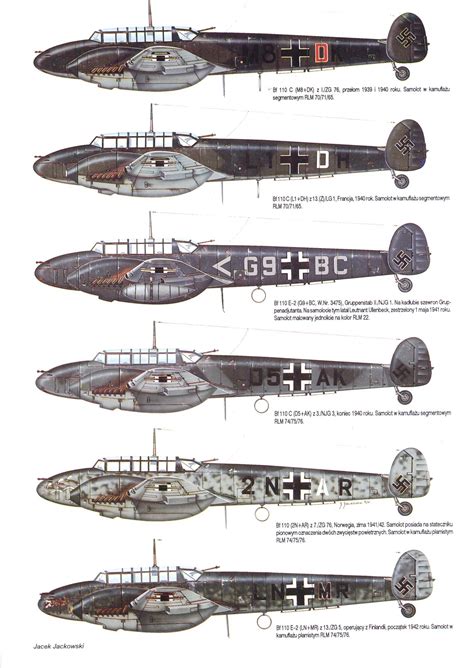Messerschmitt Bf 110C E Heavy Fighter Luftwaffe Variants
