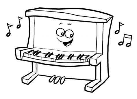 boy playing piano clipart black and white - Clip Art Library